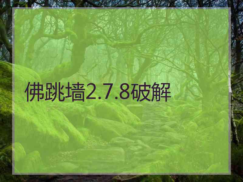 佛跳墙2.7.8破解