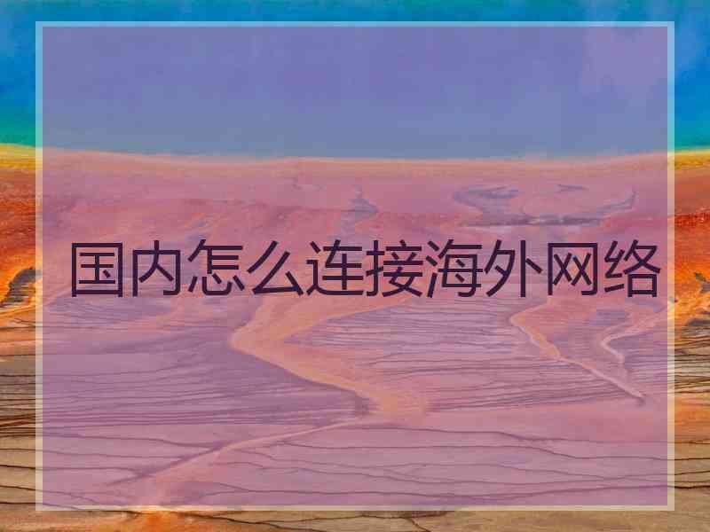 国内怎么连接海外网络