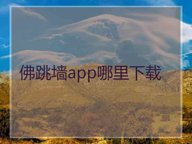 佛跳墙app哪里下载