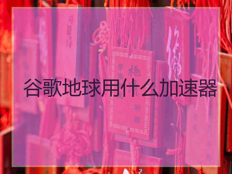 谷歌地球用什么加速器