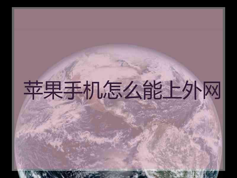 苹果手机怎么能上外网