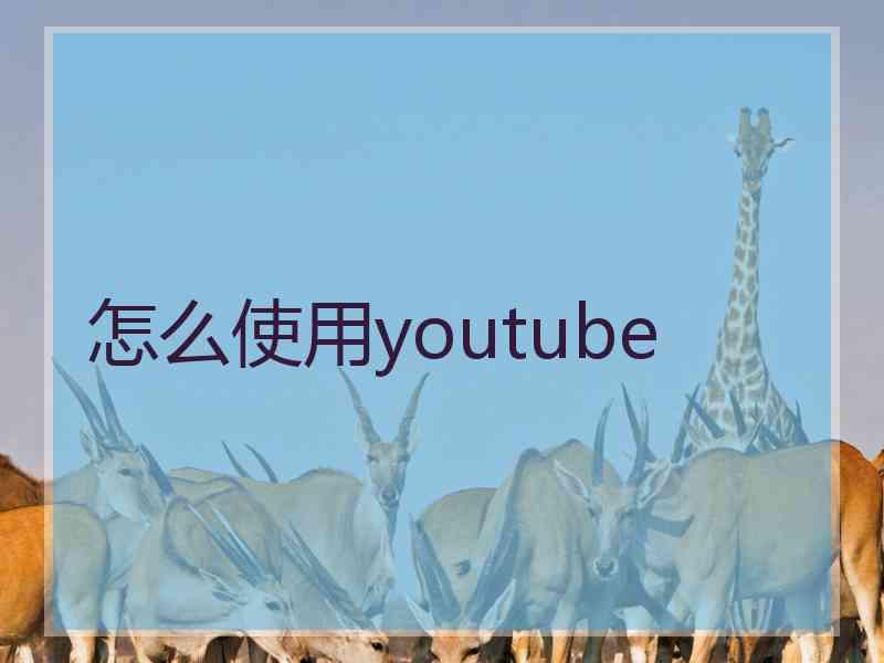 怎么使用youtube