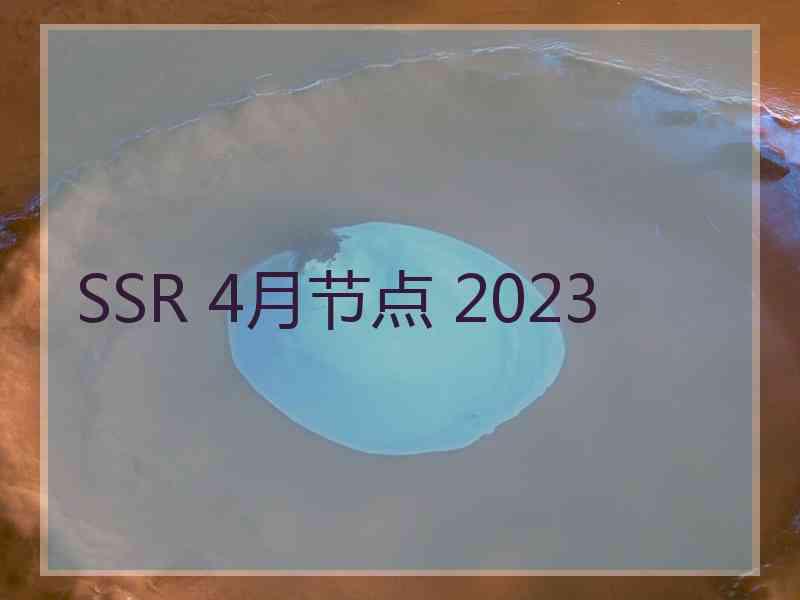 SSR 4月节点 2023