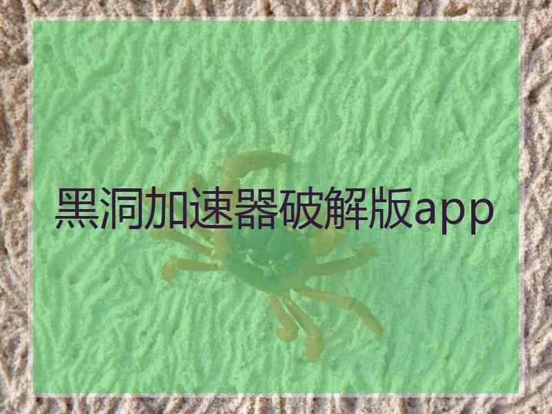 黑洞加速器破解版app
