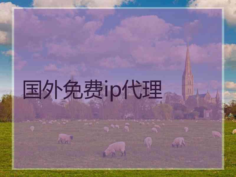 国外免费ip代理
