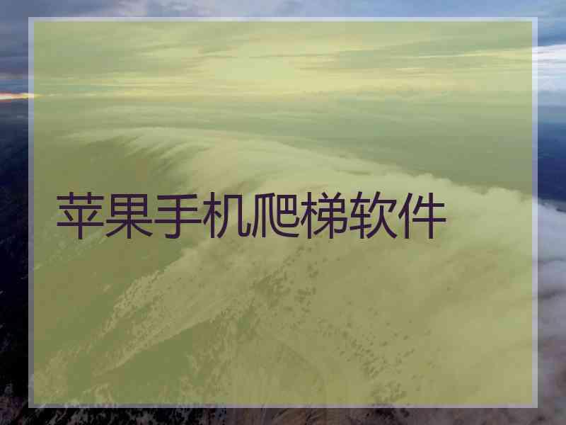 苹果手机爬梯软件