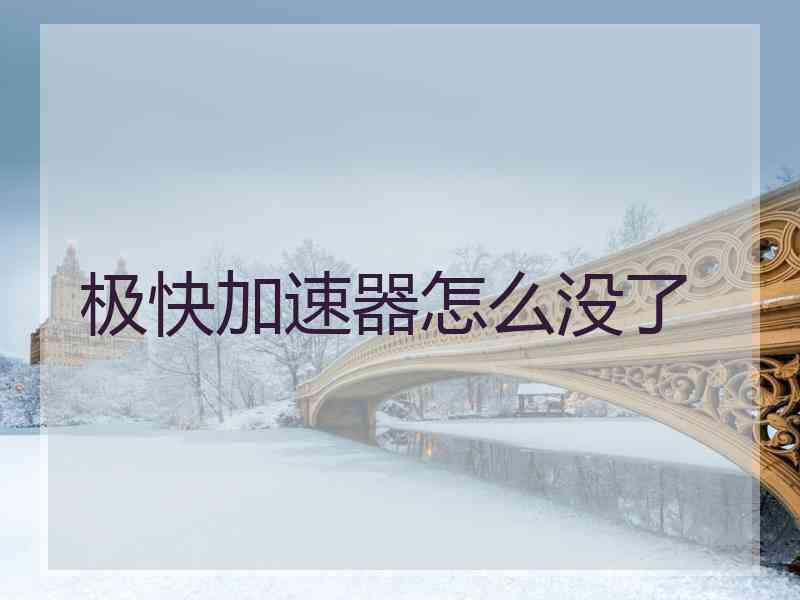 极快加速器怎么没了