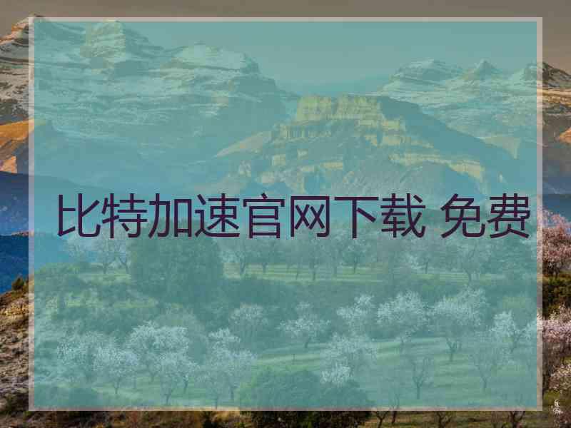 比特加速官网下载 免费