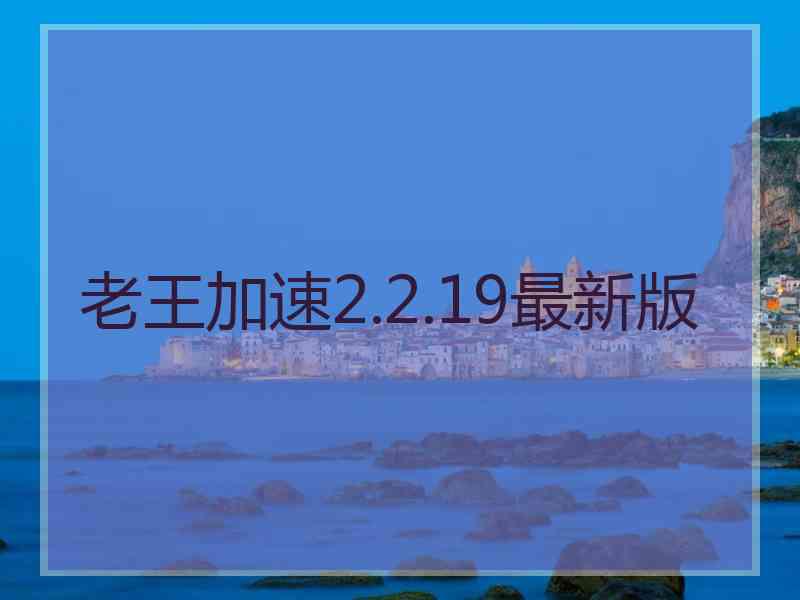 老王加速2.2.19最新版