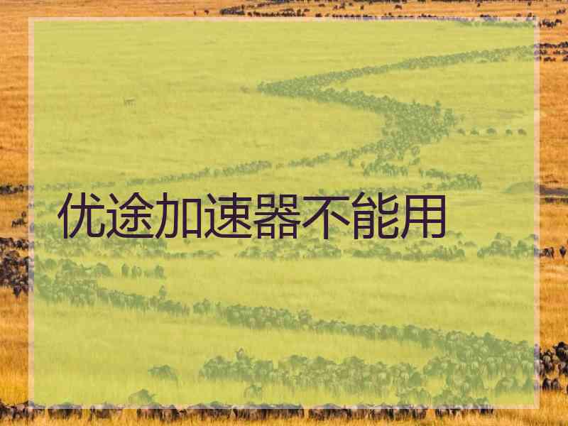 优途加速器不能用