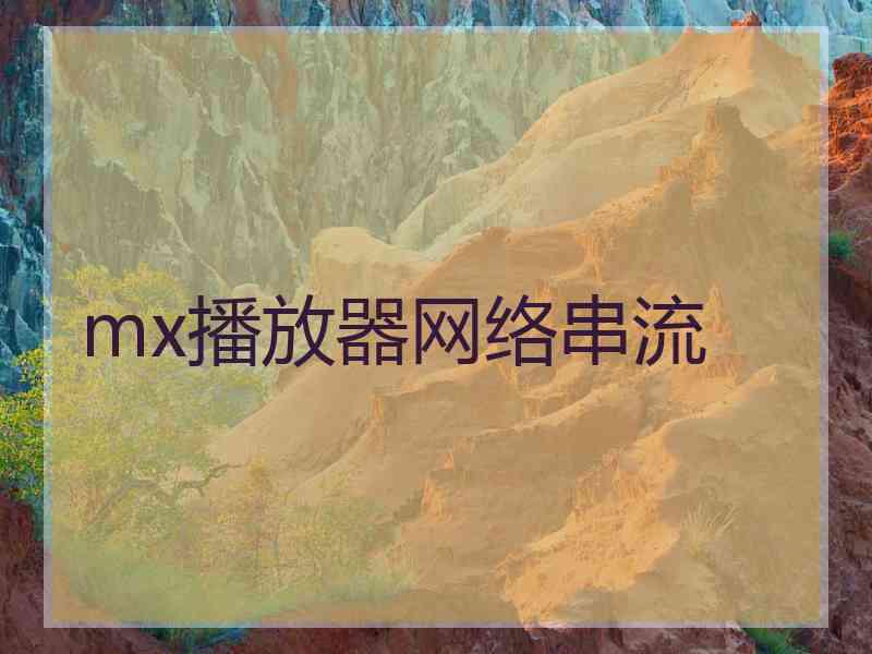 mx播放器网络串流