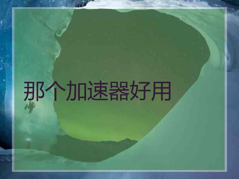 那个加速器好用