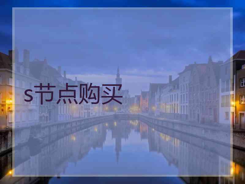 s节点购买