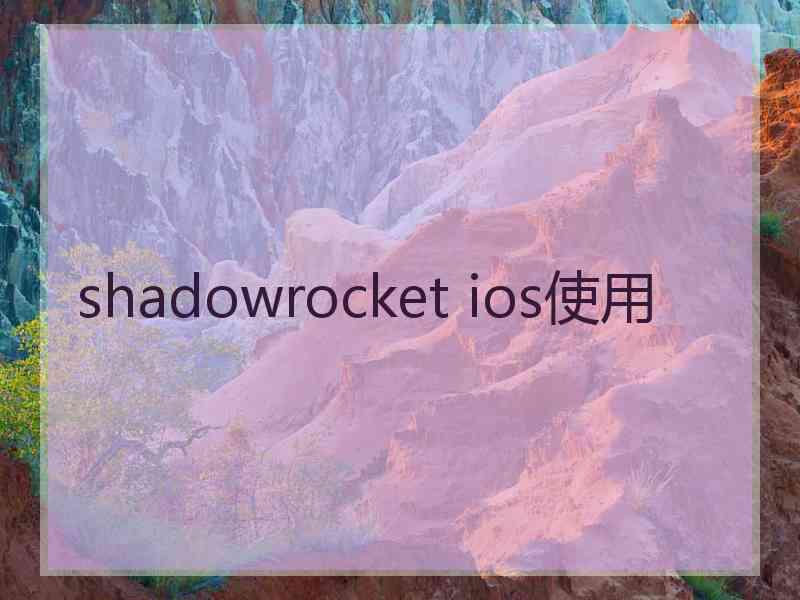 shadowrocket ios使用