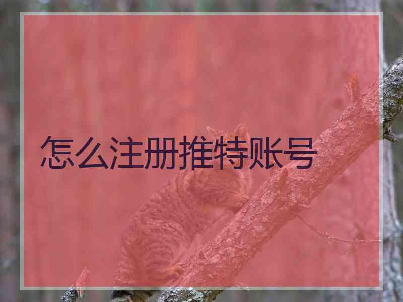 怎么注册推特账号