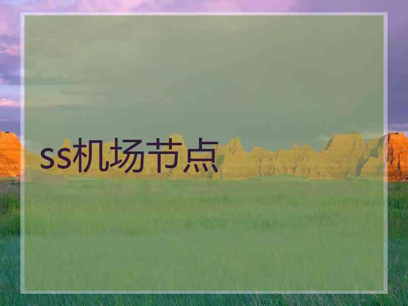 ss机场节点