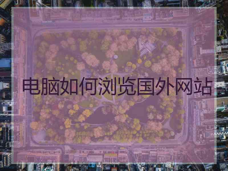 电脑如何浏览国外网站