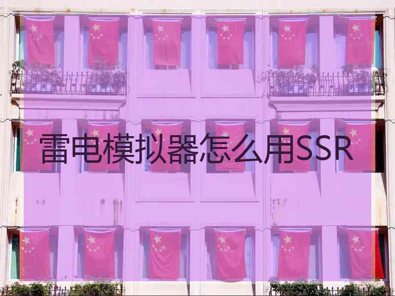 雷电模拟器怎么用SSR