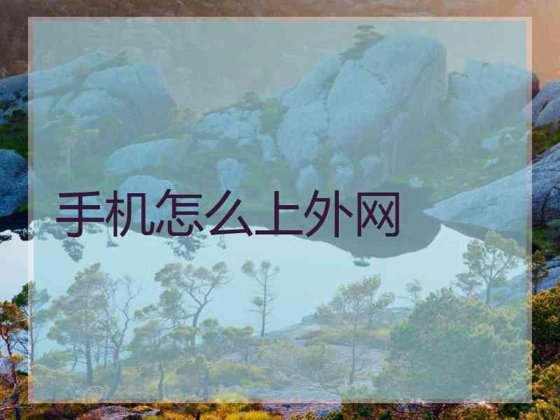 手机怎么上外网