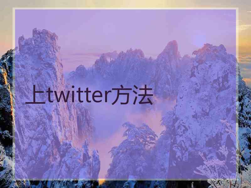 上twitter方法