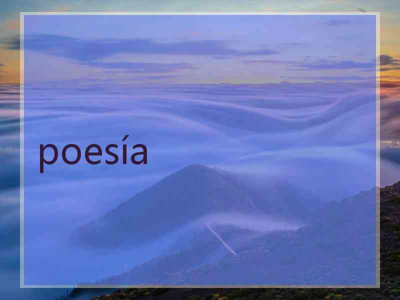 poesía