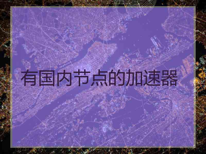 有国内节点的加速器