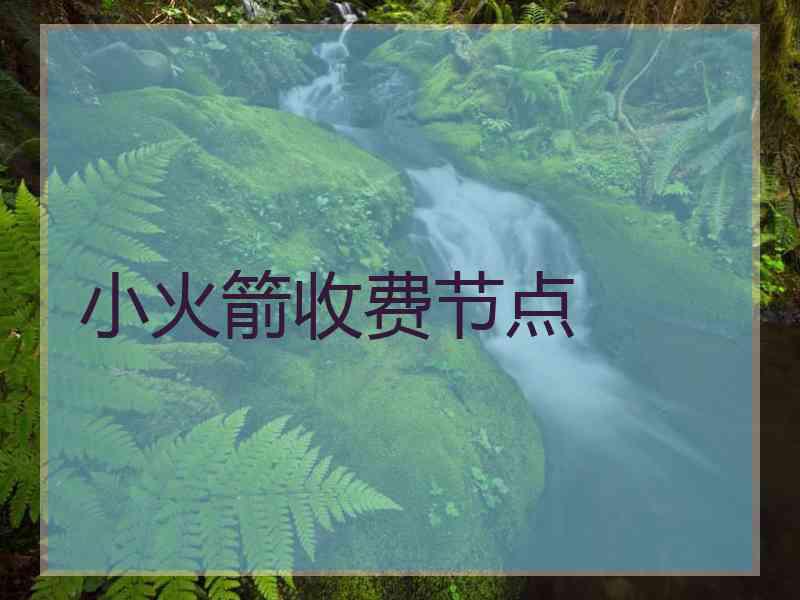 小火箭收费节点