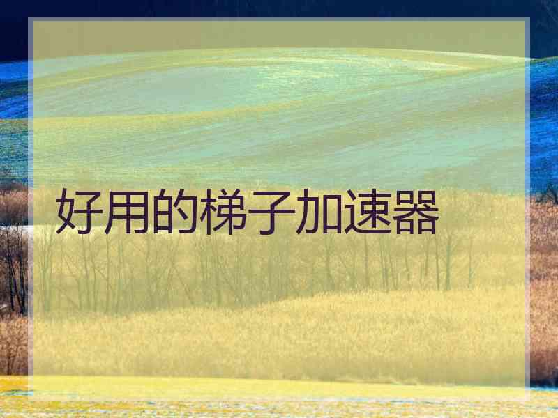 好用的梯子加速器