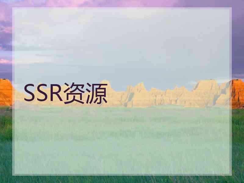 SSR资源
