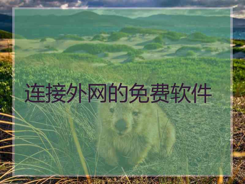 连接外网的免费软件