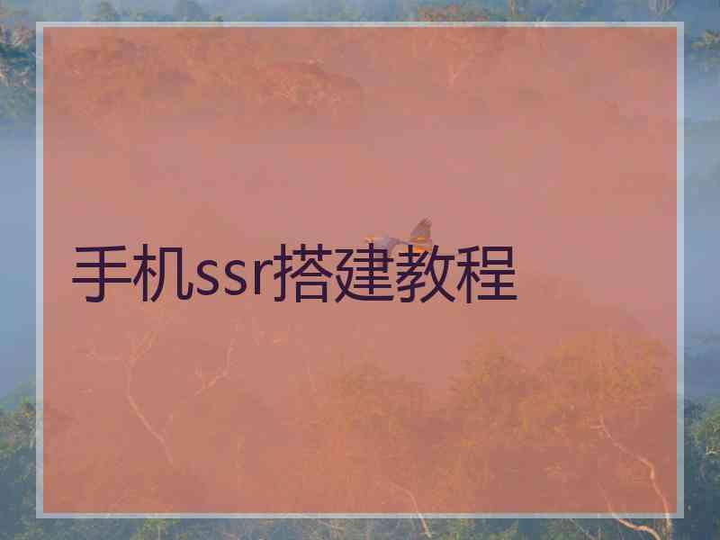 手机ssr搭建教程