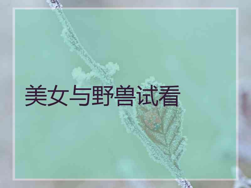 美女与野兽试看