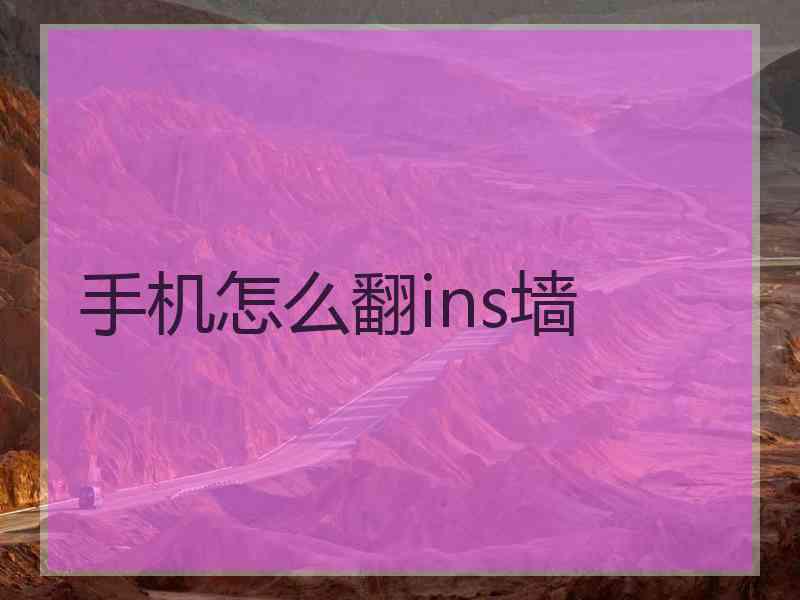 手机怎么翻ins墙