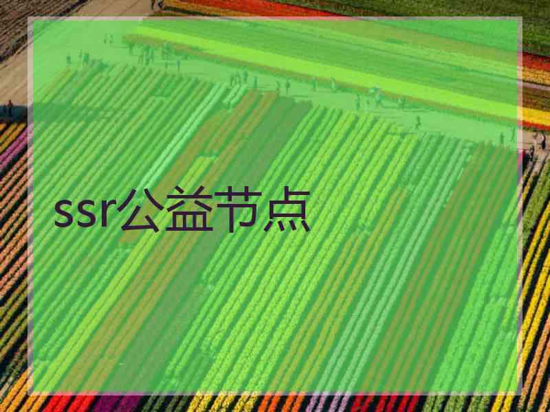 ssr公益节点