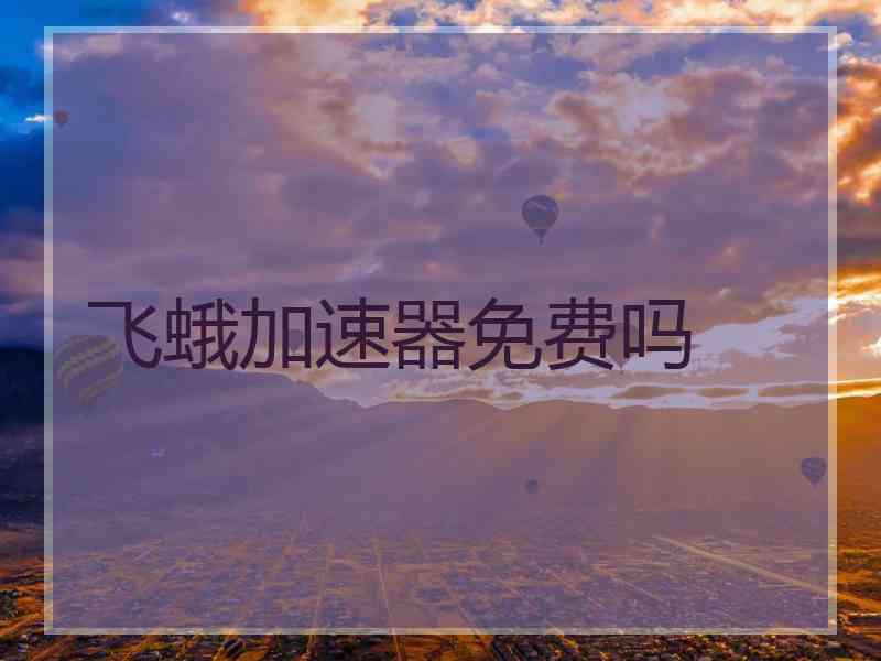 飞蛾加速器免费吗