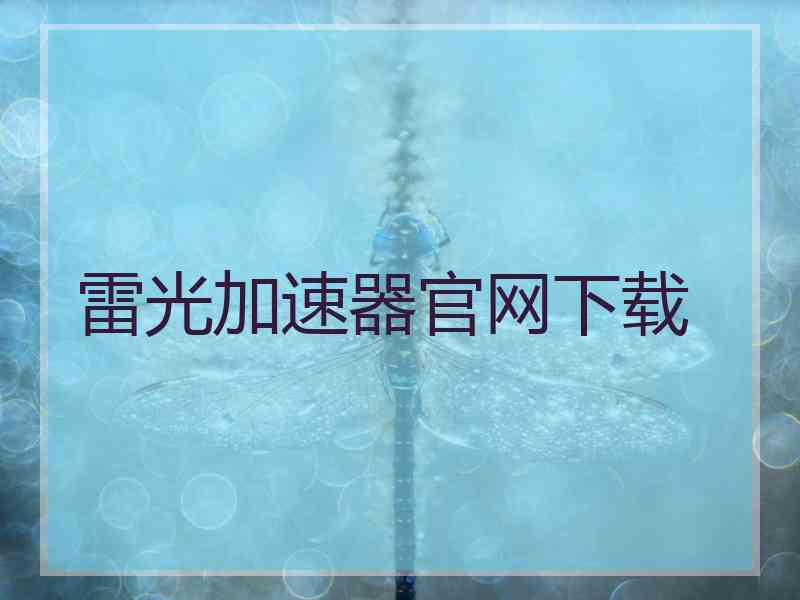 雷光加速器官网下载