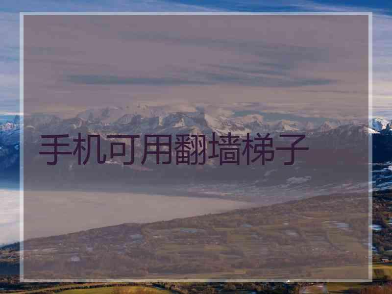 手机可用翻墙梯子