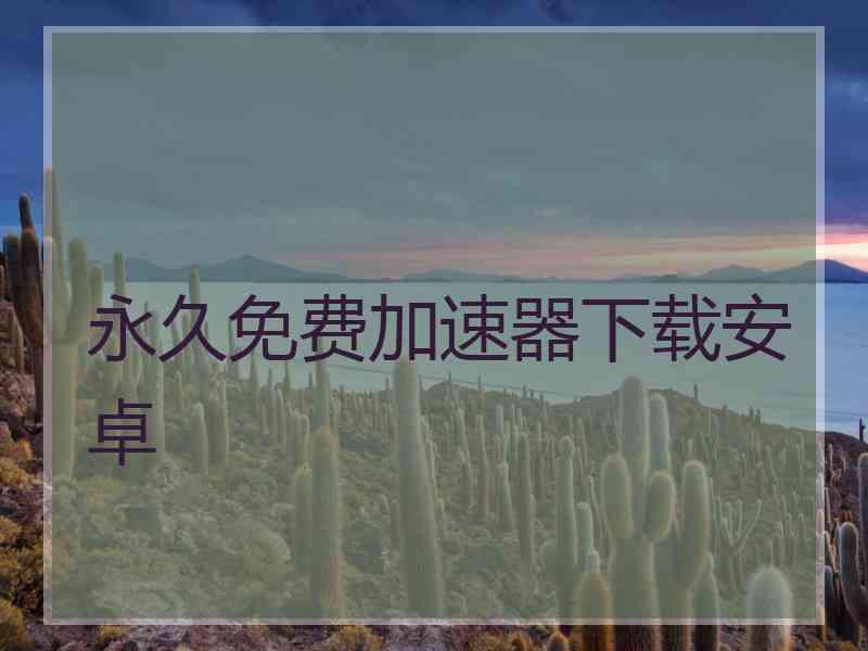 永久免费加速器下载安卓