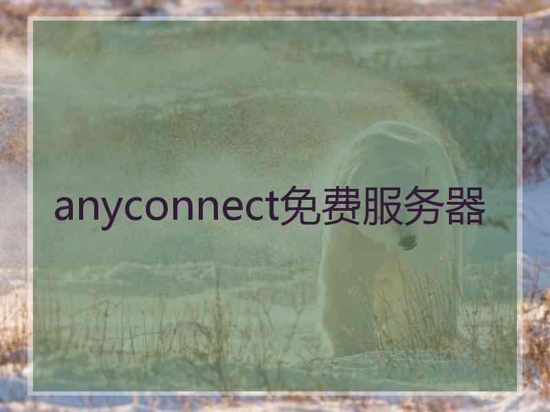 anyconnect免费服务器