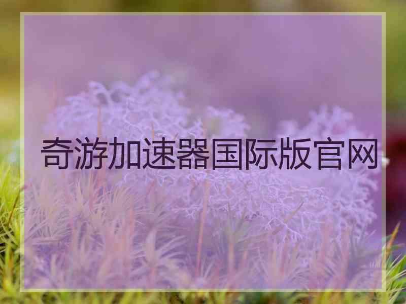 奇游加速器国际版官网