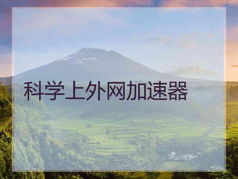 科学上外网加速器