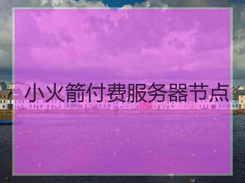 小火箭付费服务器节点