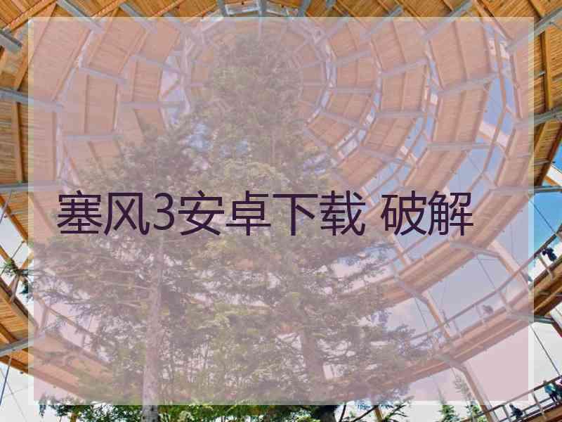 塞风3安卓下载 破解