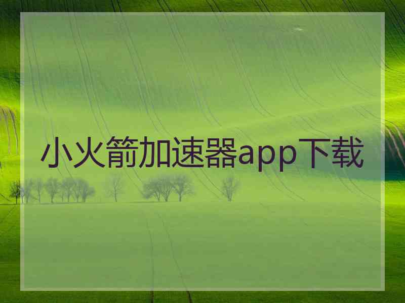 小火箭加速器app下载