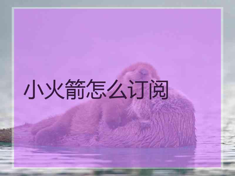 小火箭怎么订阅