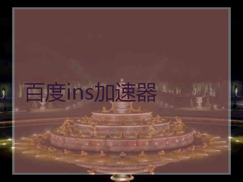 百度ins加速器